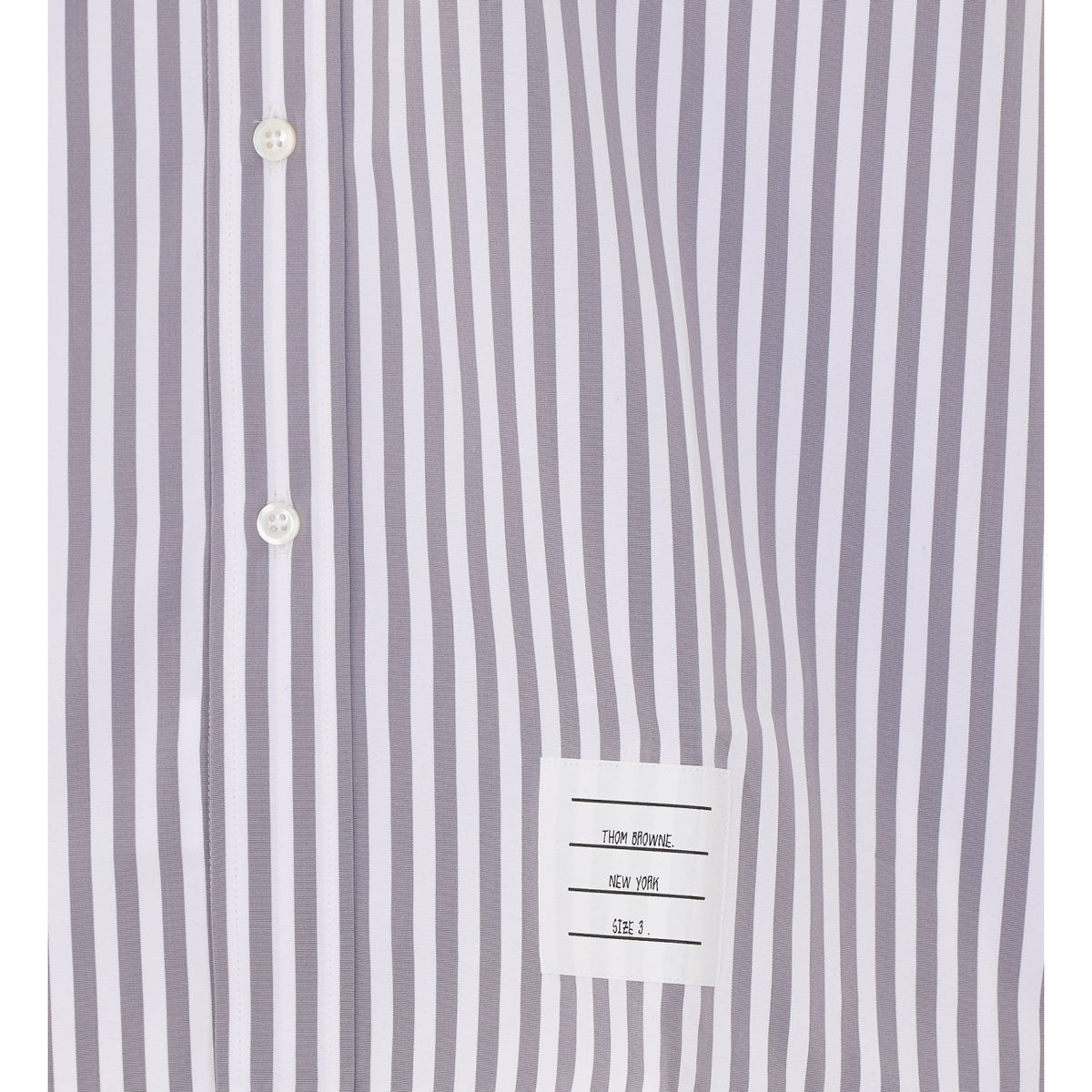 Thom Browne Men's Cotton Short Sleeve Shirt in Grey - view 3
