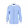 Tom Ford Men's Striped Cotton Shirt in Light Blue - view 1