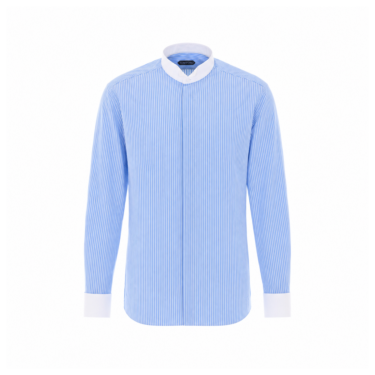 Tom Ford Men's Striped Cotton Shirt in Light Blue - view 1