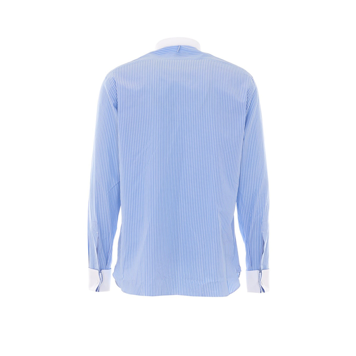 Tom Ford Men's Striped Cotton Shirt in Light Blue - view 3