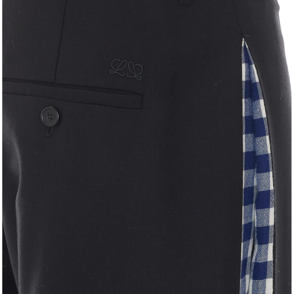 Loewe Women's Straight-Leg Wool Pants in Black - view 3