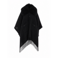 Moncler Grenoble Women's Logo Mohair Cape in Black - view 1