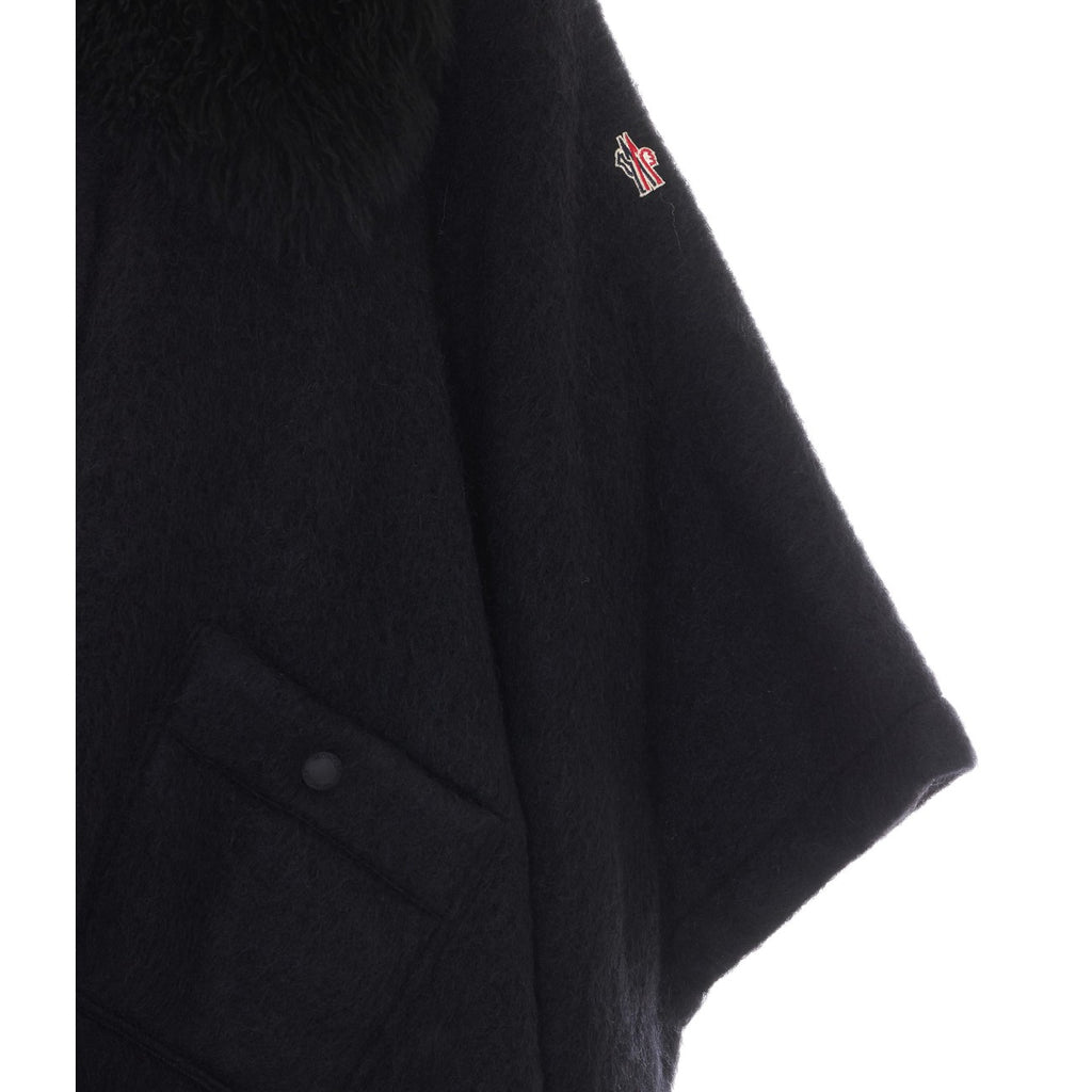 Moncler Grenoble Women's Logo Mohair Cape in Black - view 2