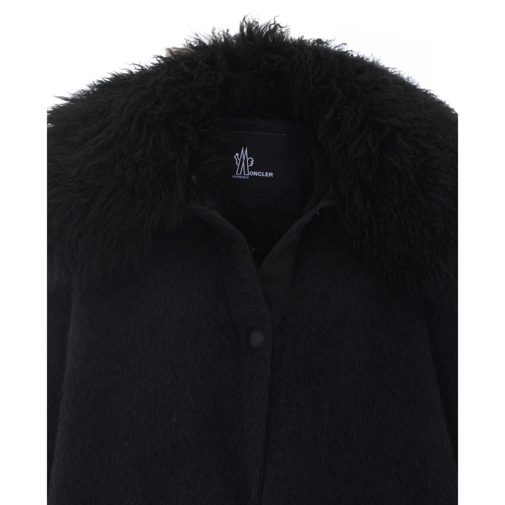Moncler Grenoble Women's Logo Mohair Cape in Black - view 4