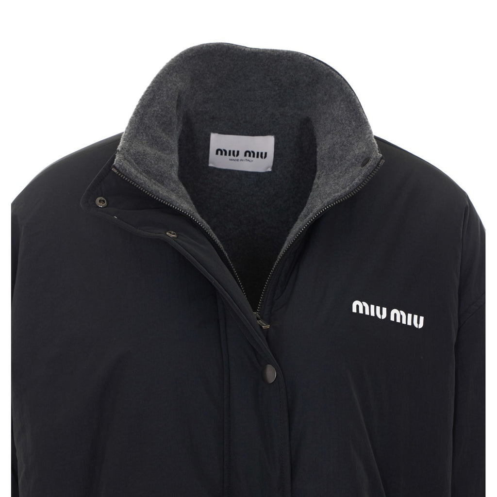Miu Miu Women's Fleece Ponge Jacket in Black - view 4