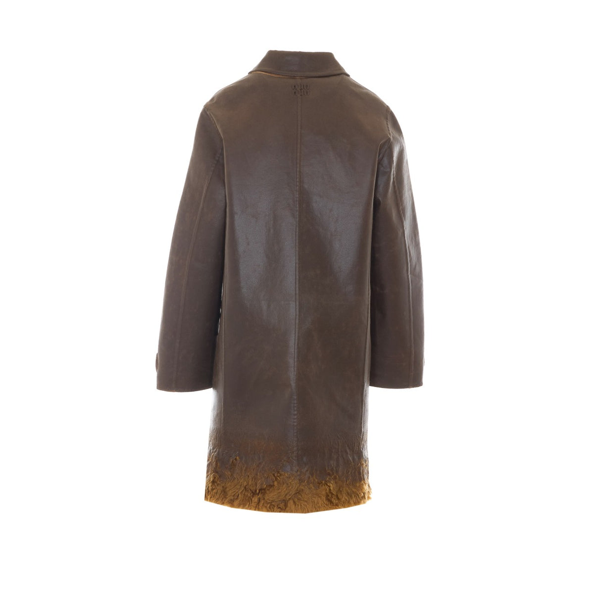 Miu Miu Women's Wool Mohair Overcoat in Brown - view 2
