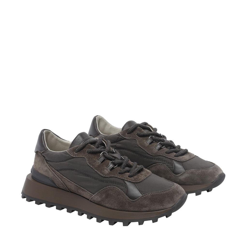 Brunello Cucinelli Women's Leather Sneakers in Brown - view 2