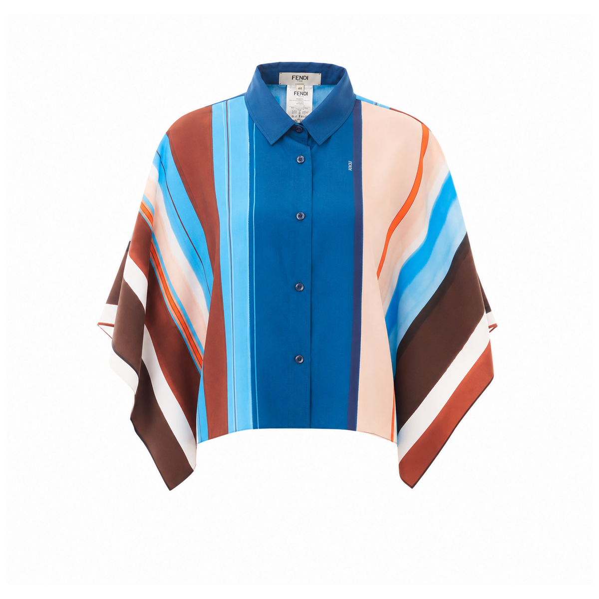 Fendi Women's Cotton Striped Top in Multicolor - view 1