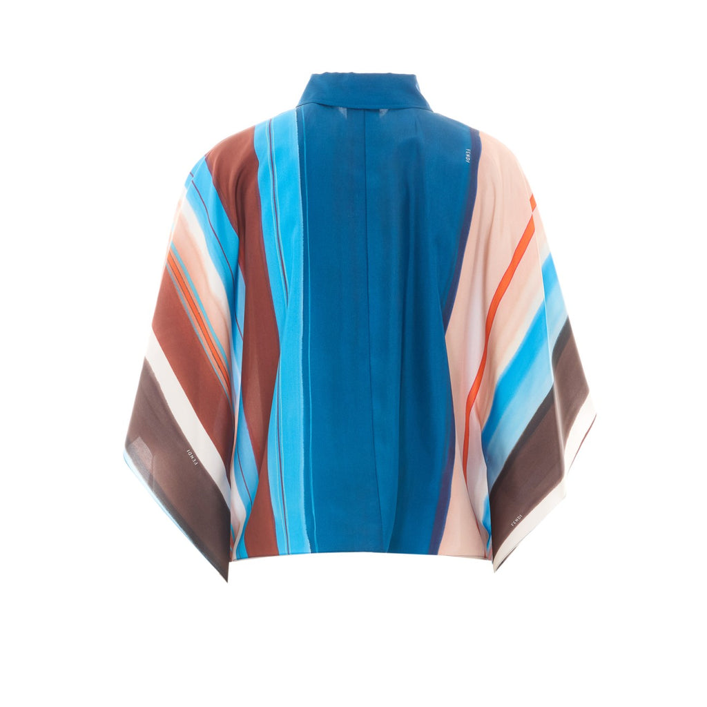 Fendi Women's Cotton Striped Top in Multicolor - view 3