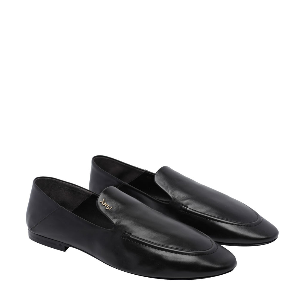 Saint Laurent Men's Alain Leather Loafers in Black - view 2