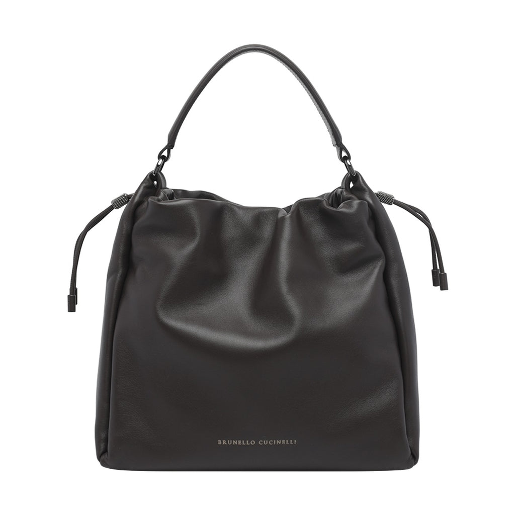 Brunello Cucinelli Women's Leather Bag in Fondant Brown - view 1