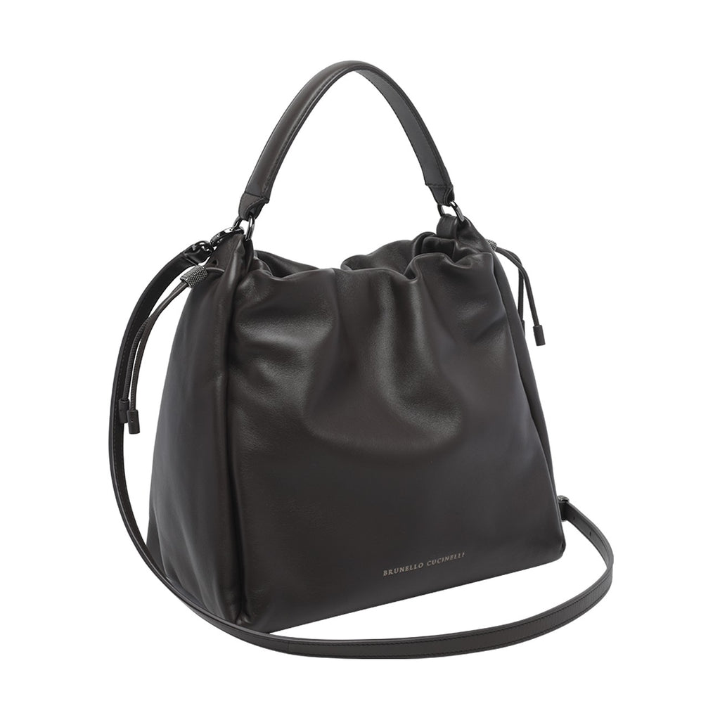 Brunello Cucinelli Women's Leather Bag in Fondant Brown - view 2