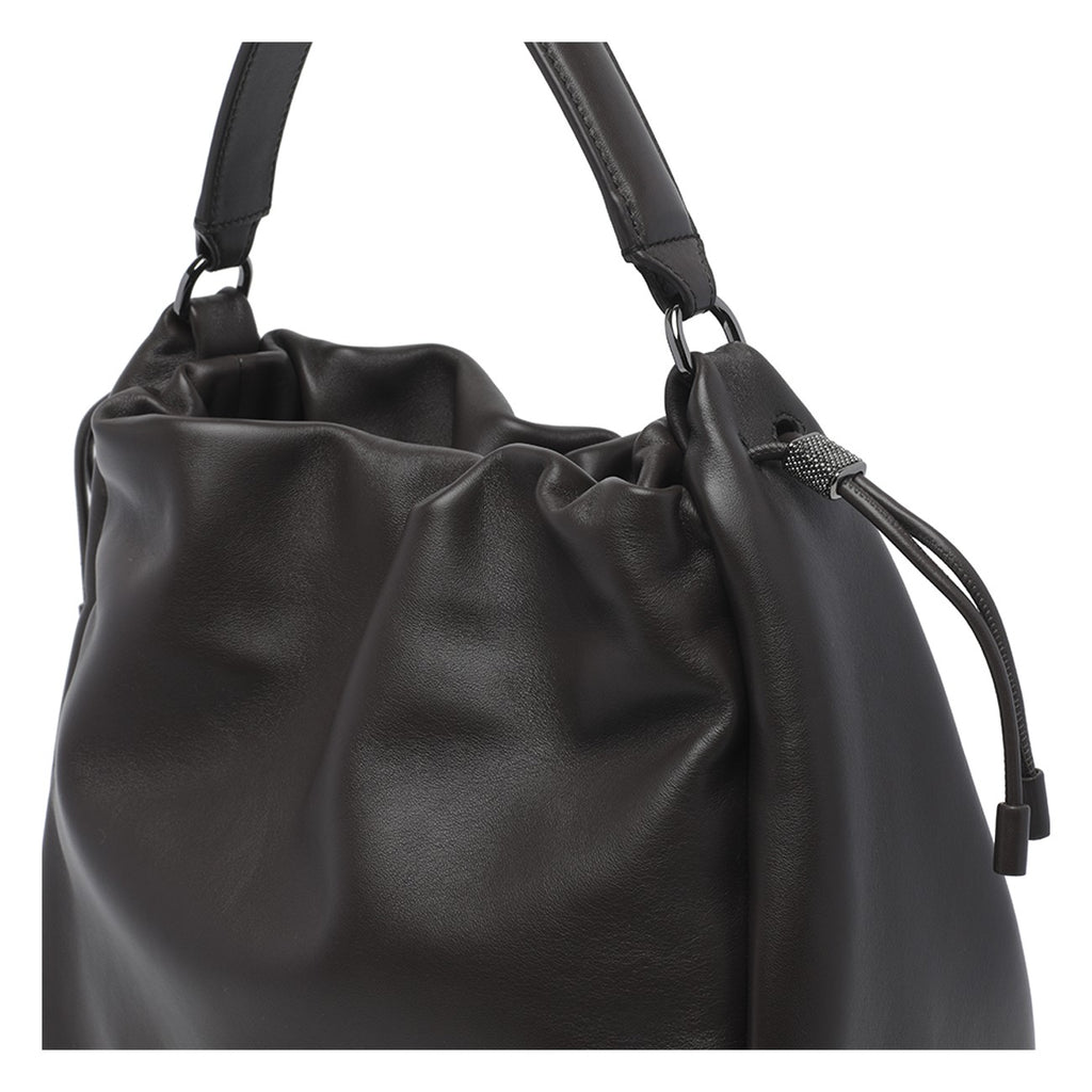 Brunello Cucinelli Women's Leather Bag in Fondant Brown - view 4