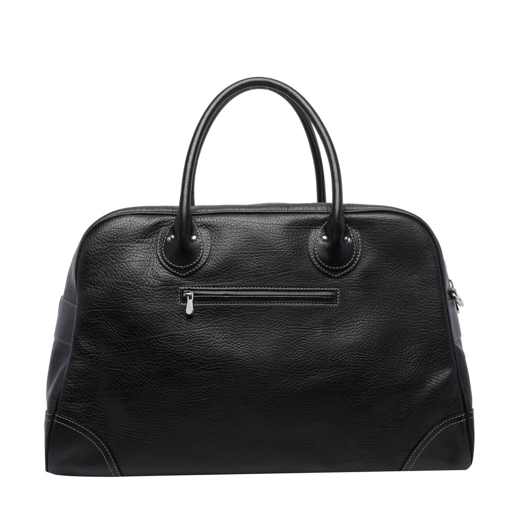 Brunello Cucinelli Men's Leather Weekender Bag in Black - view 3