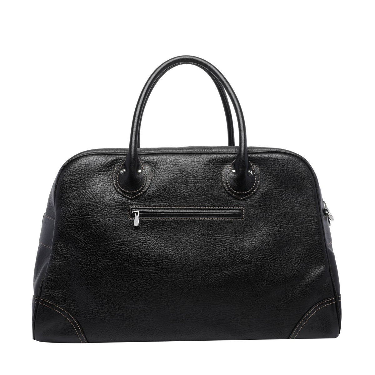 Brunello Cucinelli Men's Leather Weekender Bag in Black - view 3