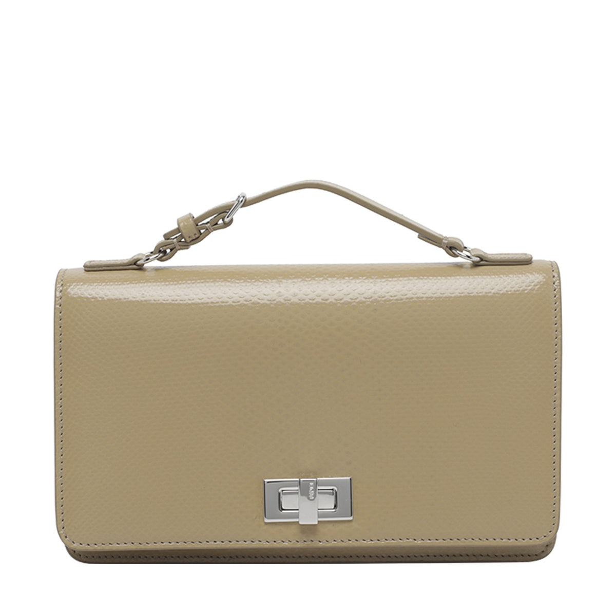 Fendi Women's Snakeskin Peekaboo Wallet on Chain in Beige - view 1