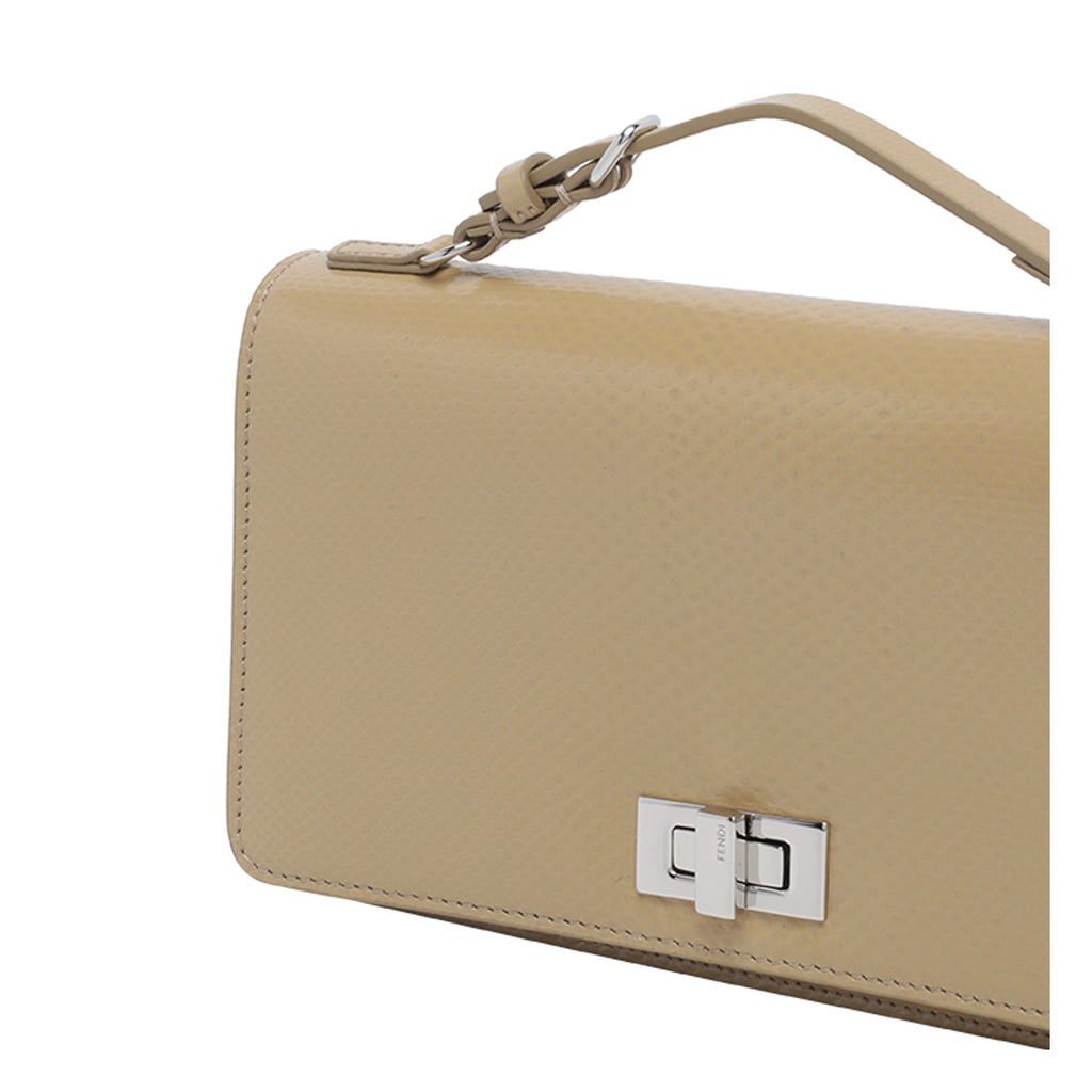 Fendi Women's Snakeskin Peekaboo Wallet on Chain in Beige - view 4