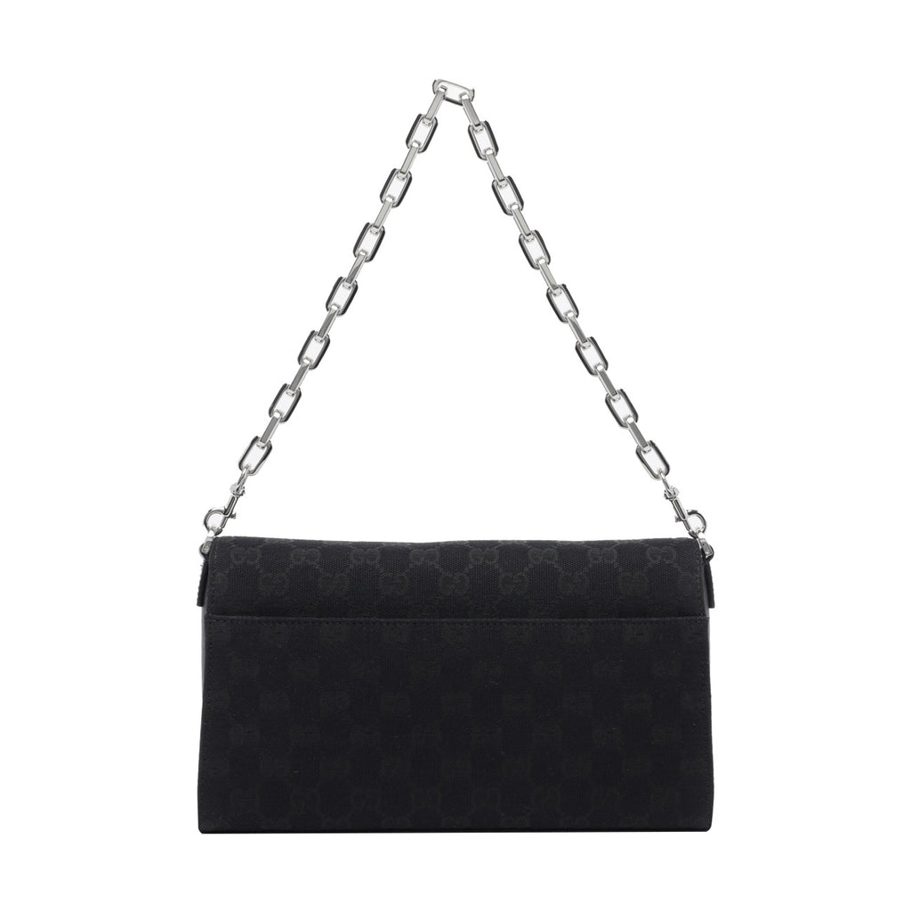 Gucci Women's GG Fabric Ristretto Medium Bag in Black - view 3