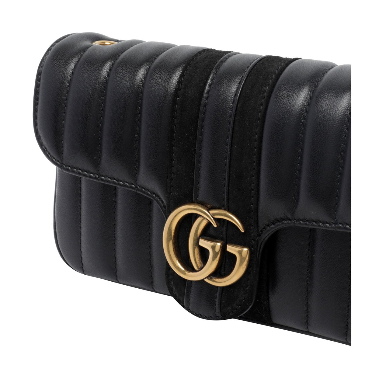 Gucci Women's Small Jetset GG Marmont Leather Bag in Black - view 2