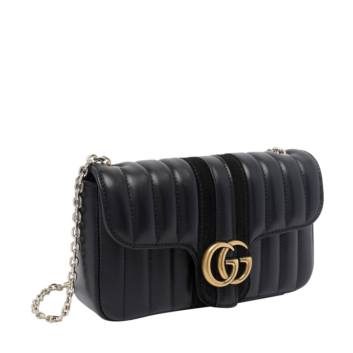 Gucci Women's Small Jetset GG Marmont Leather Bag in Black - view 3
