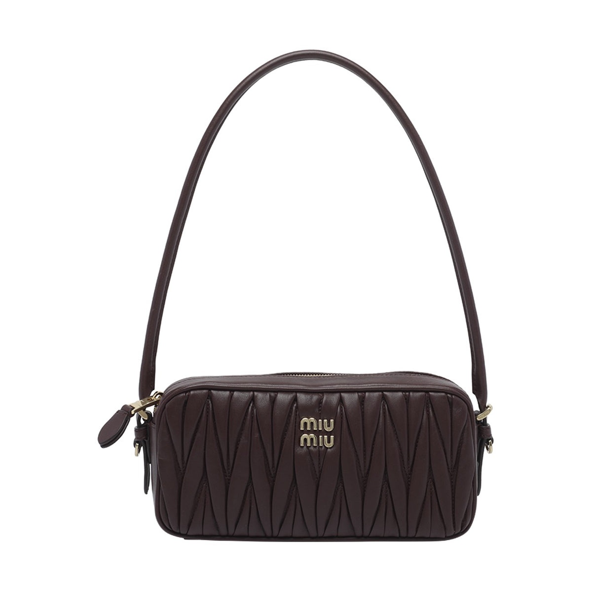 Miu Miu Women's Leather Matelasse Pouch in Burgundy - view 1