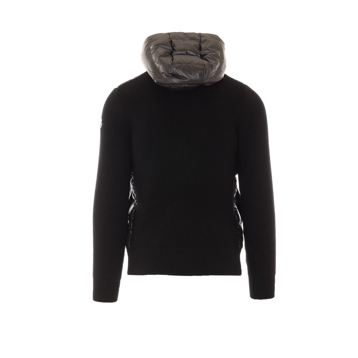 Moncler Men's Logo Down Cardigan in Black - view 3