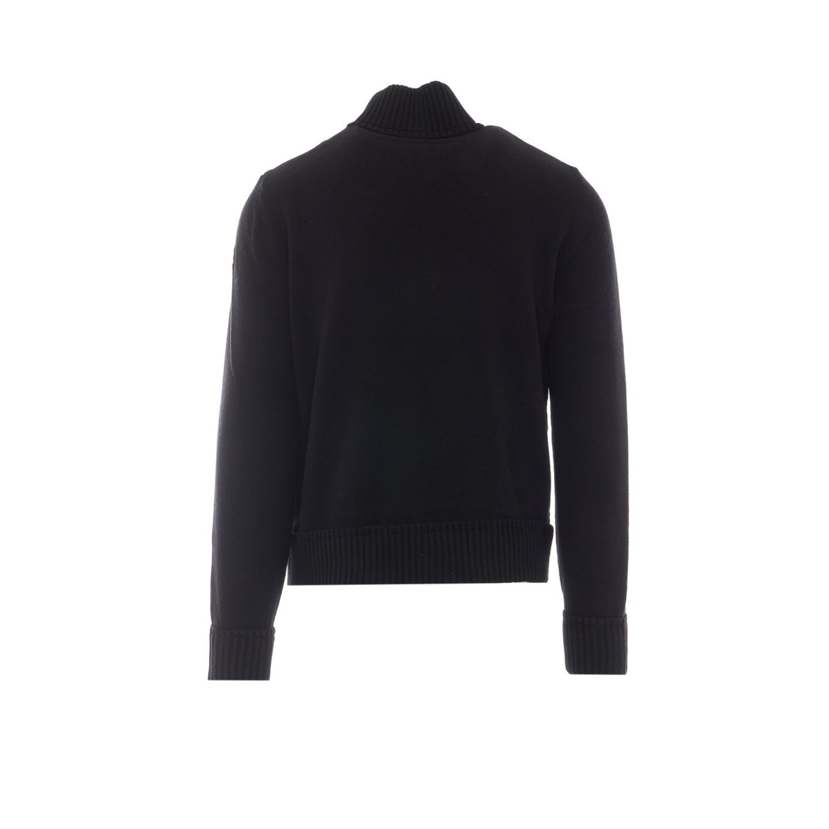 Moncler Men's Logo Tricot Down Cardigan in Black