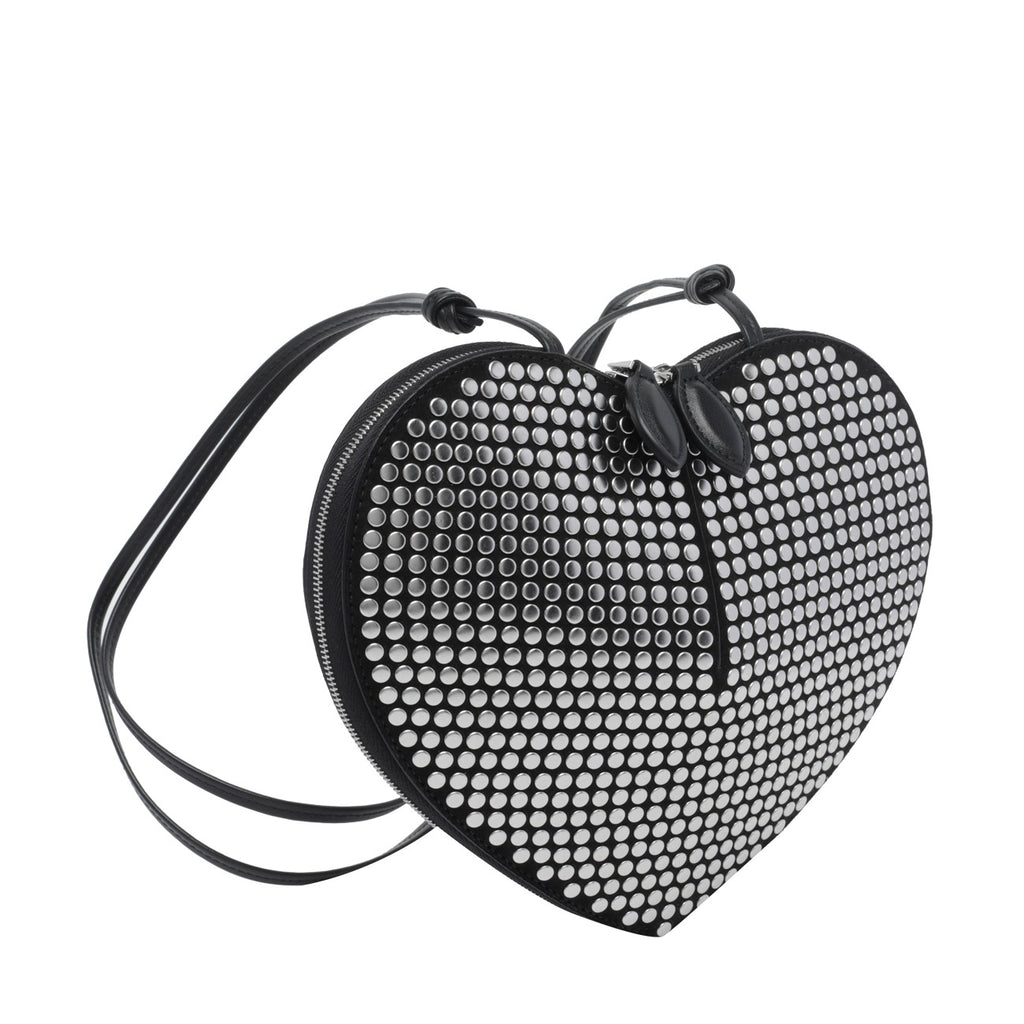 Alaia Women's Leather Le Coeur Crossbody Bag in Black