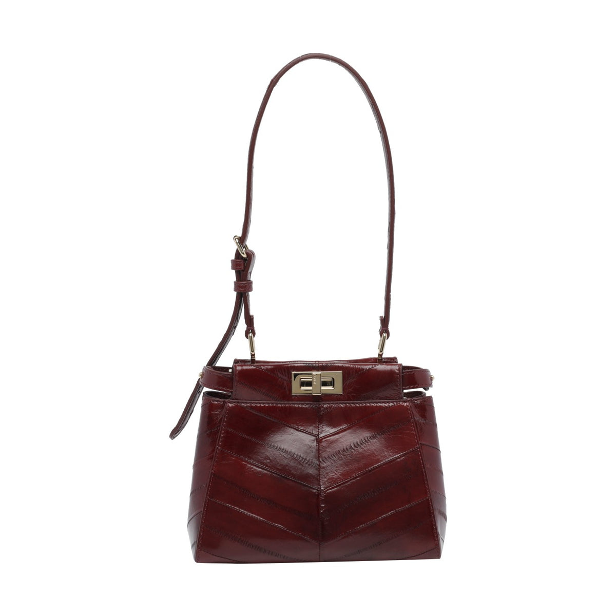 Fendi Women's Leather My Peekaboo XS Bag in Burgundy