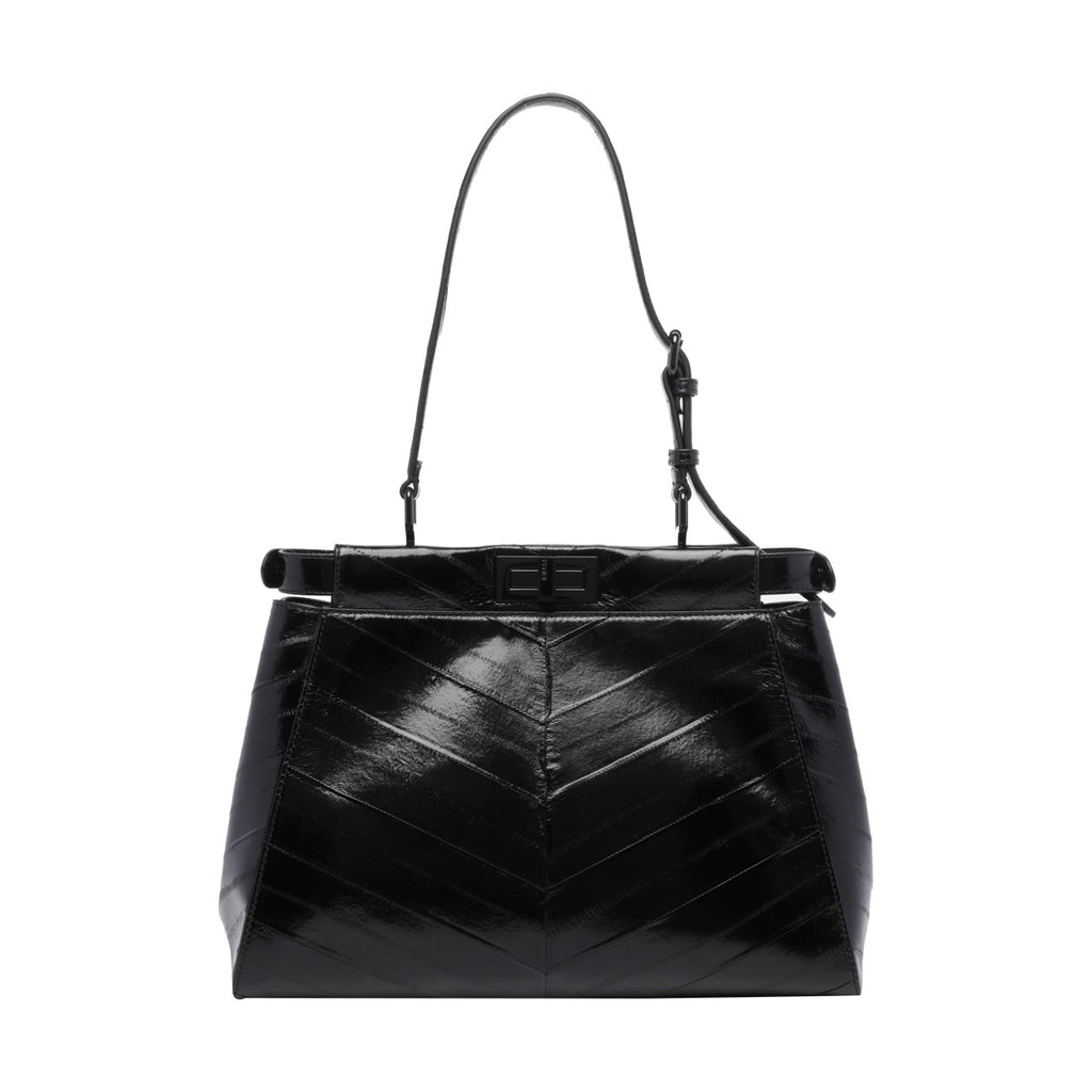 Fendi Women's Leather Medium My Peekaboo Bag in Black