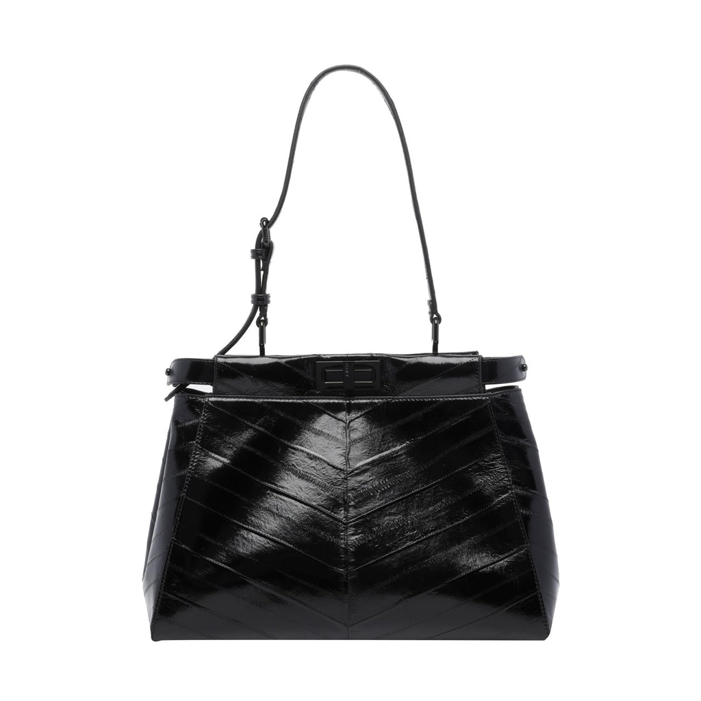 Fendi Women's Leather Medium My Peekaboo Bag in Black