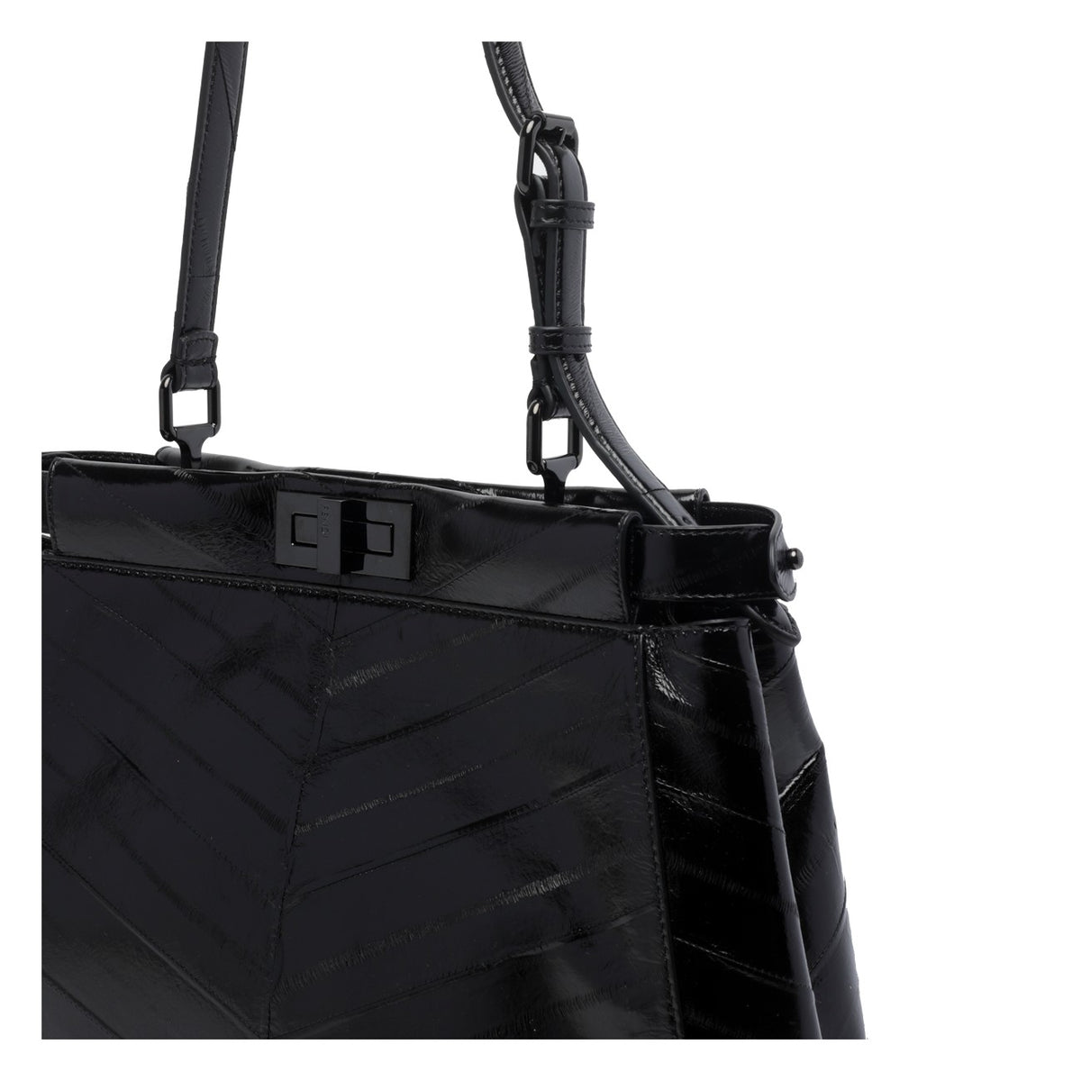 Fendi Women's Leather Medium My Peekaboo Bag in Black