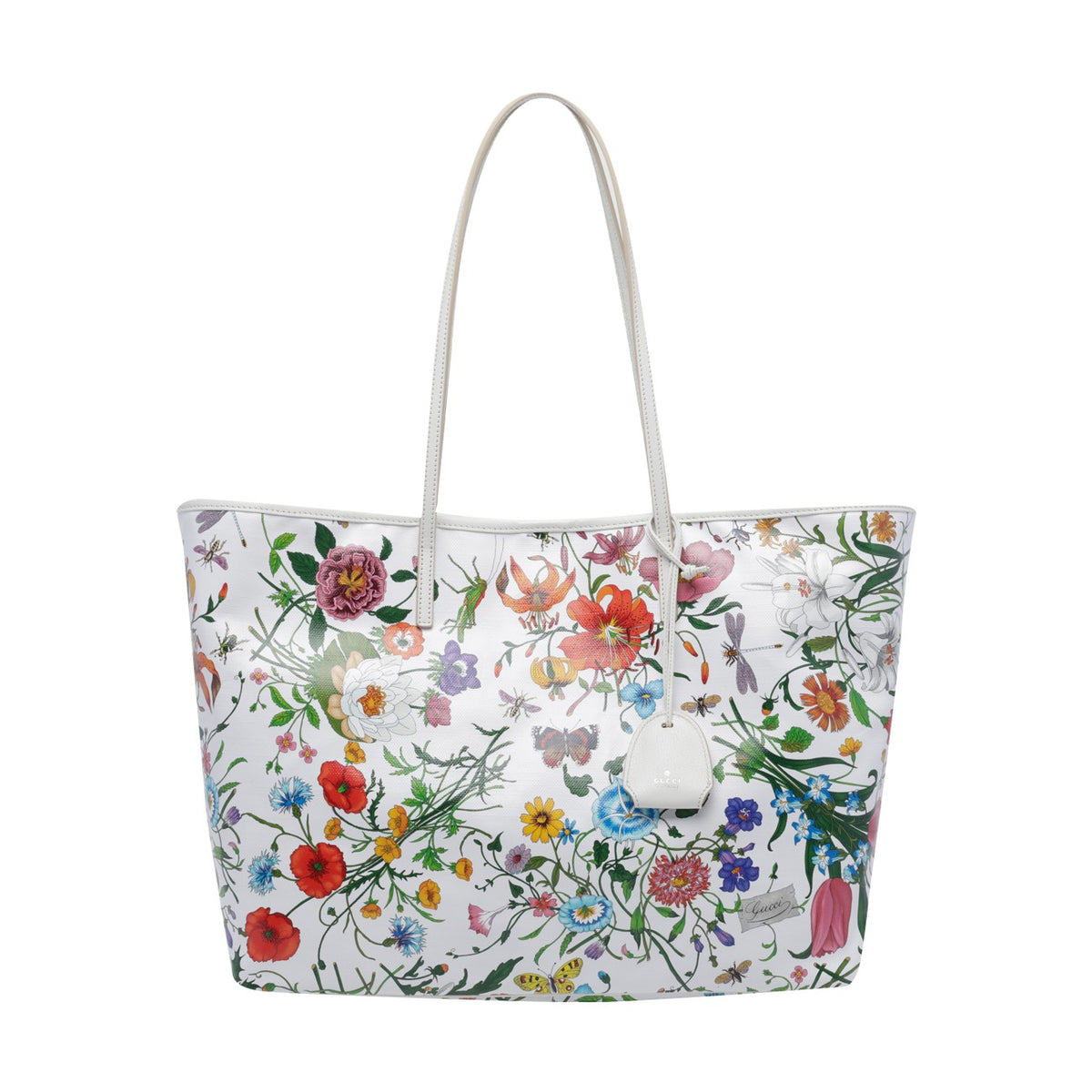 Gucci Women's Coated Fabric Large Tribeca Tote in White
