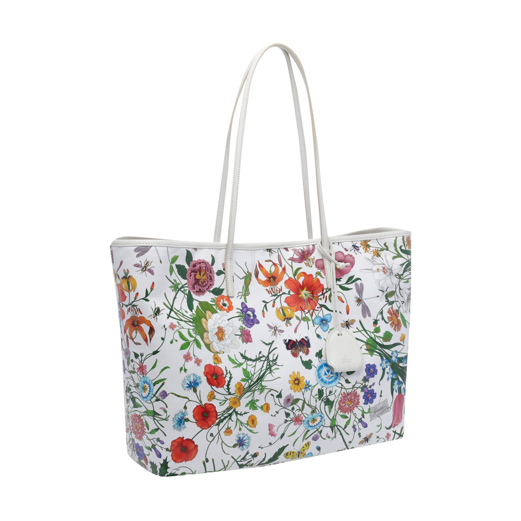Gucci Women's Coated Fabric Large Tribeca Tote in White
