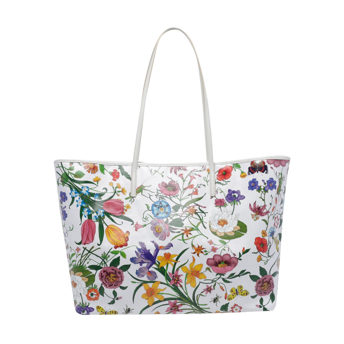 Gucci Women's Coated Fabric Large Tribeca Tote in White