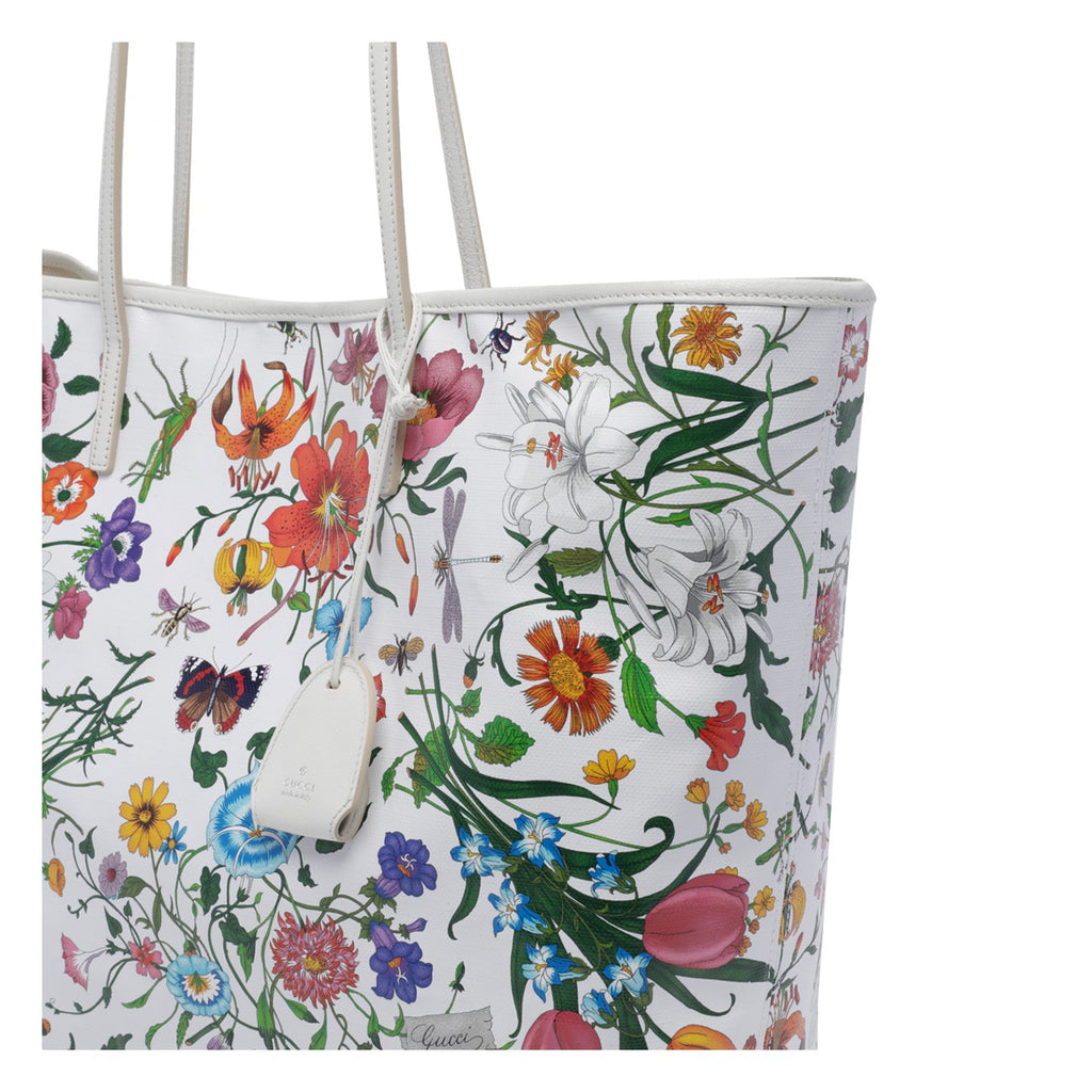 Gucci Women's Coated Fabric Large Tribeca Tote in White