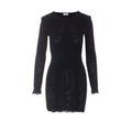 Saint Laurent Women's Viscose Mesh Mini Dress in Black
