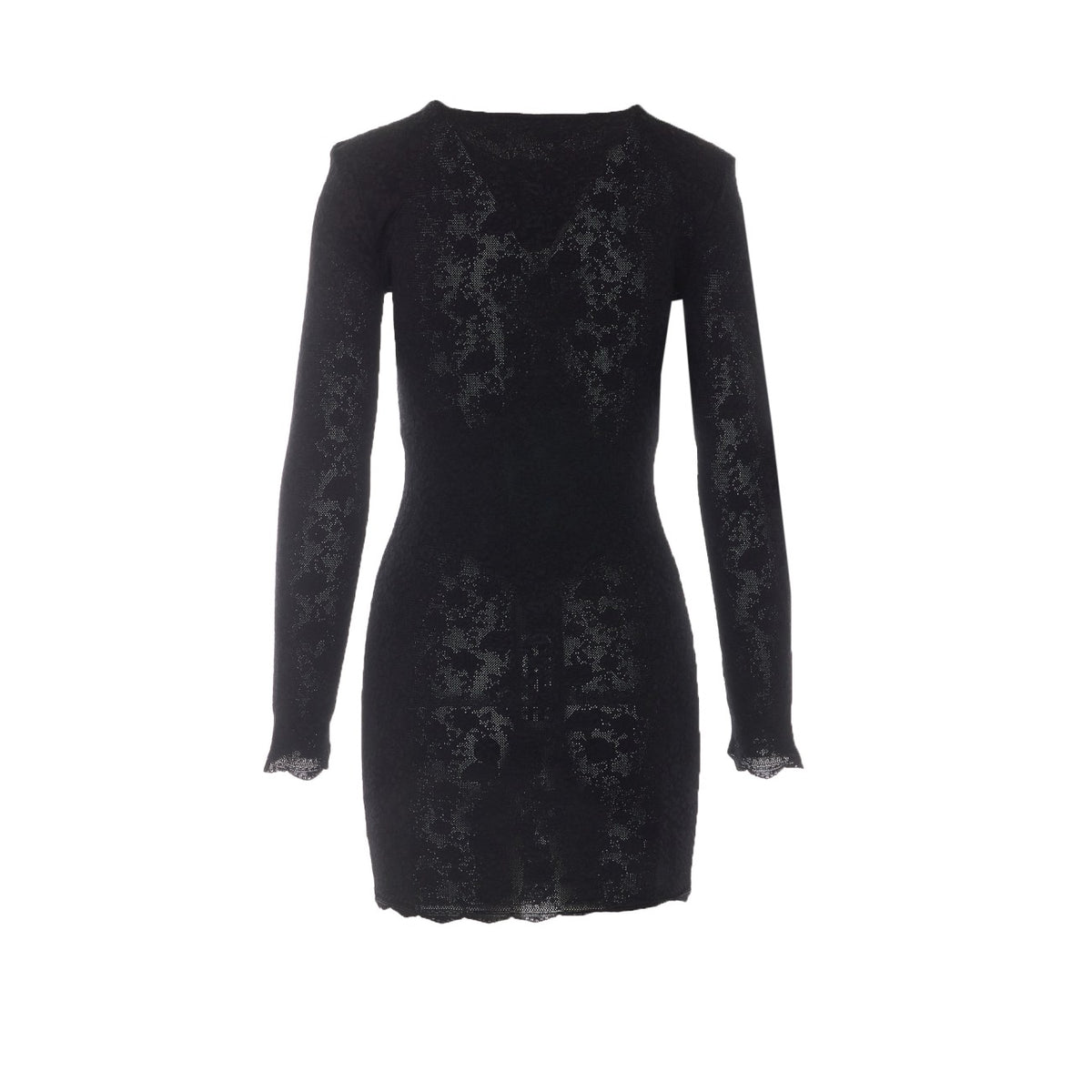 Saint Laurent Women's Viscose Mesh Mini Dress in Black