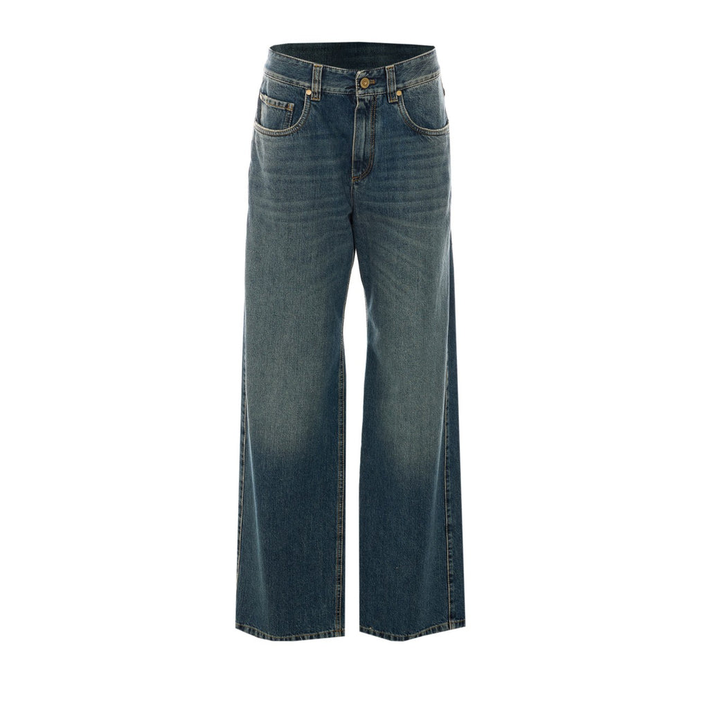Brunello Cucinelli Women's Cotton Jeans in Blue