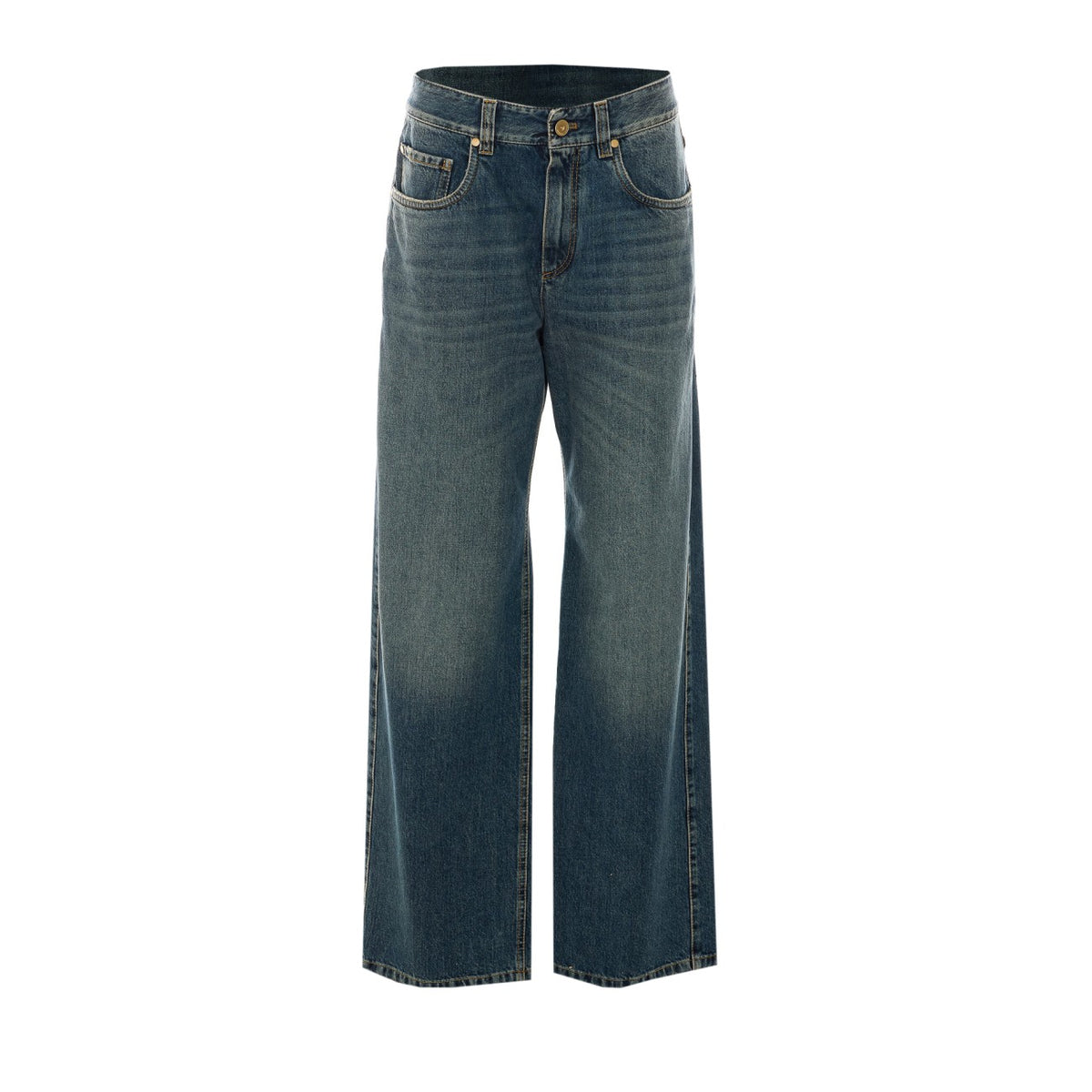 Brunello Cucinelli Women's Cotton Jeans in Blue