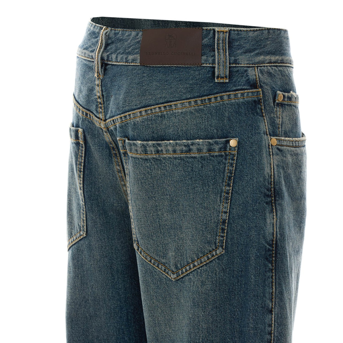 Brunello Cucinelli Women's Cotton Jeans in Blue