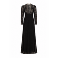 Fendi Women's Velvet Devore Long Dress in Black