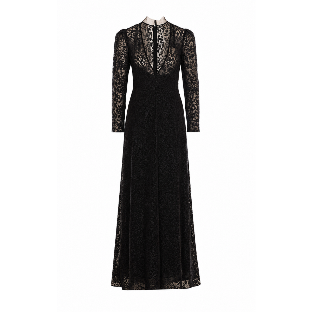 Fendi Women's Velvet Devore Long Dress in Black