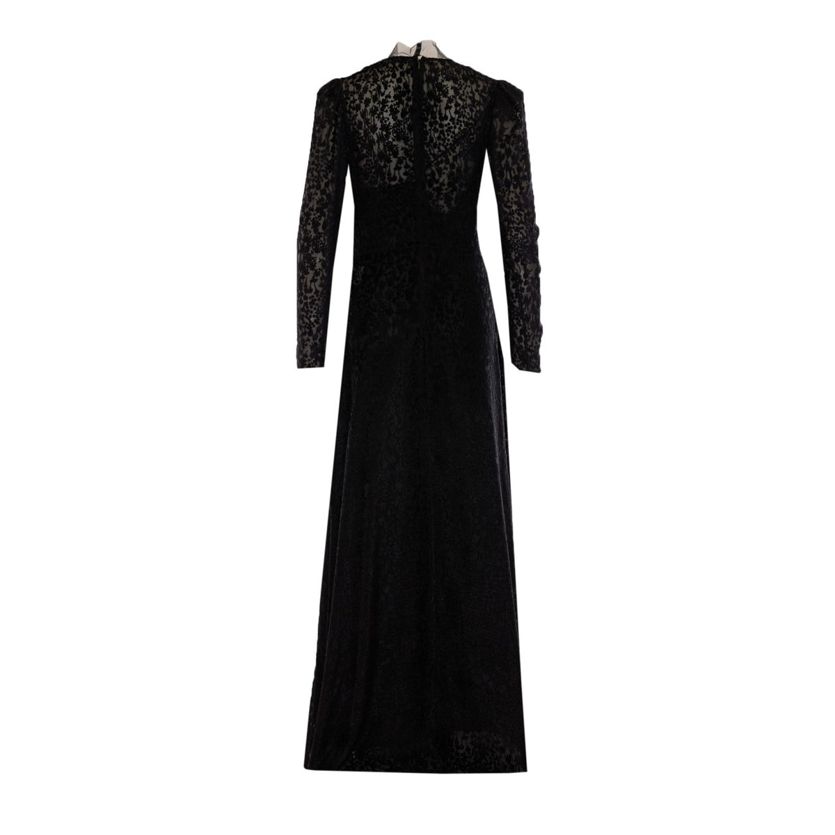 Fendi Women's Velvet Devore Long Dress in Black