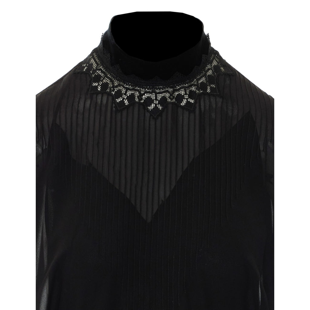 Fendi Women's Silk Georgette Long Dress in Black