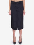 Saint Laurent Women's Silk Skirt in Black