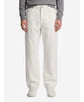 Loewe Men's Anagram Baggy-fit Jeans in White