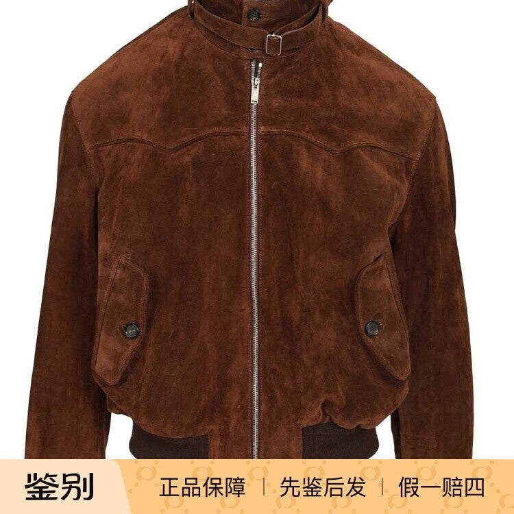 Alexander Mcqueen Men's Leather Jacket in Brown