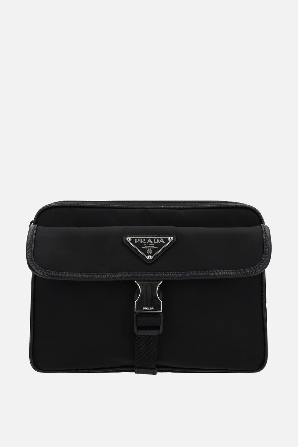 Prada Men's Crossbody Bag in Black Leather