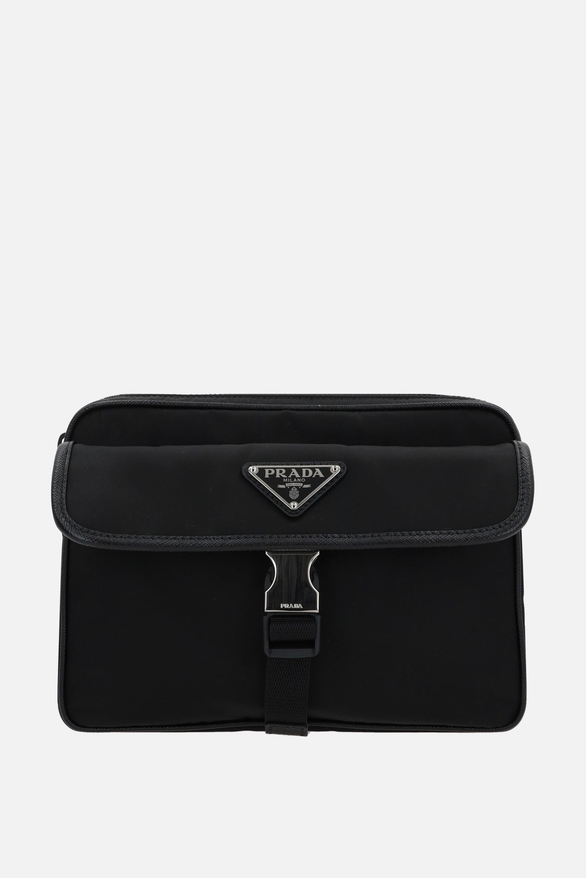 Prada Men's Crossbody Bag in Black Leather